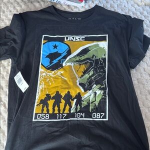 Halo Black and Gold Graphic Tee